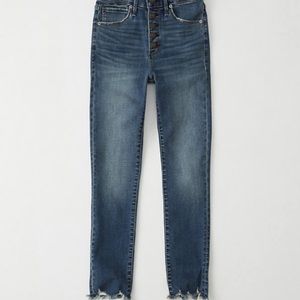 Abercrombie & Fitch button front high rise jeans